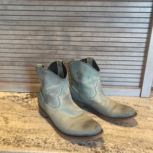 Liberty Black Mint Green short booties